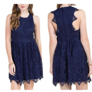 Francesca's Lora Lace Navy Blue NWT